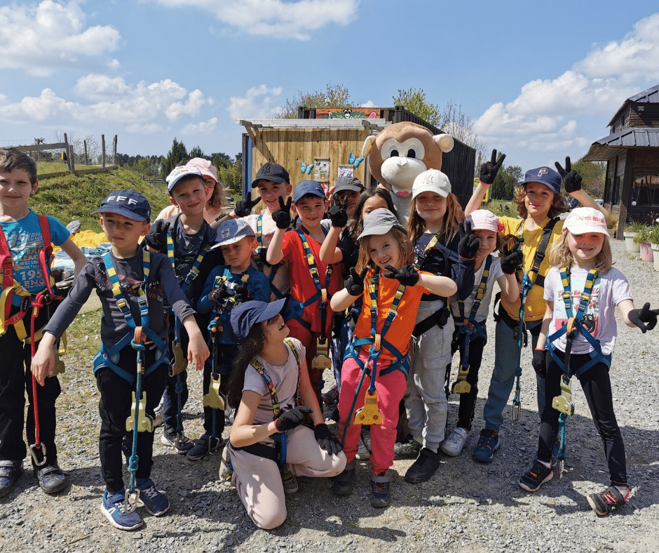Sortie scolaire en accrobranche à Monkey Forest